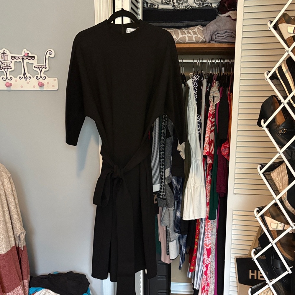 Pari Passu Chic Black Midi Dress From Saks 5th Avenue. NWOT